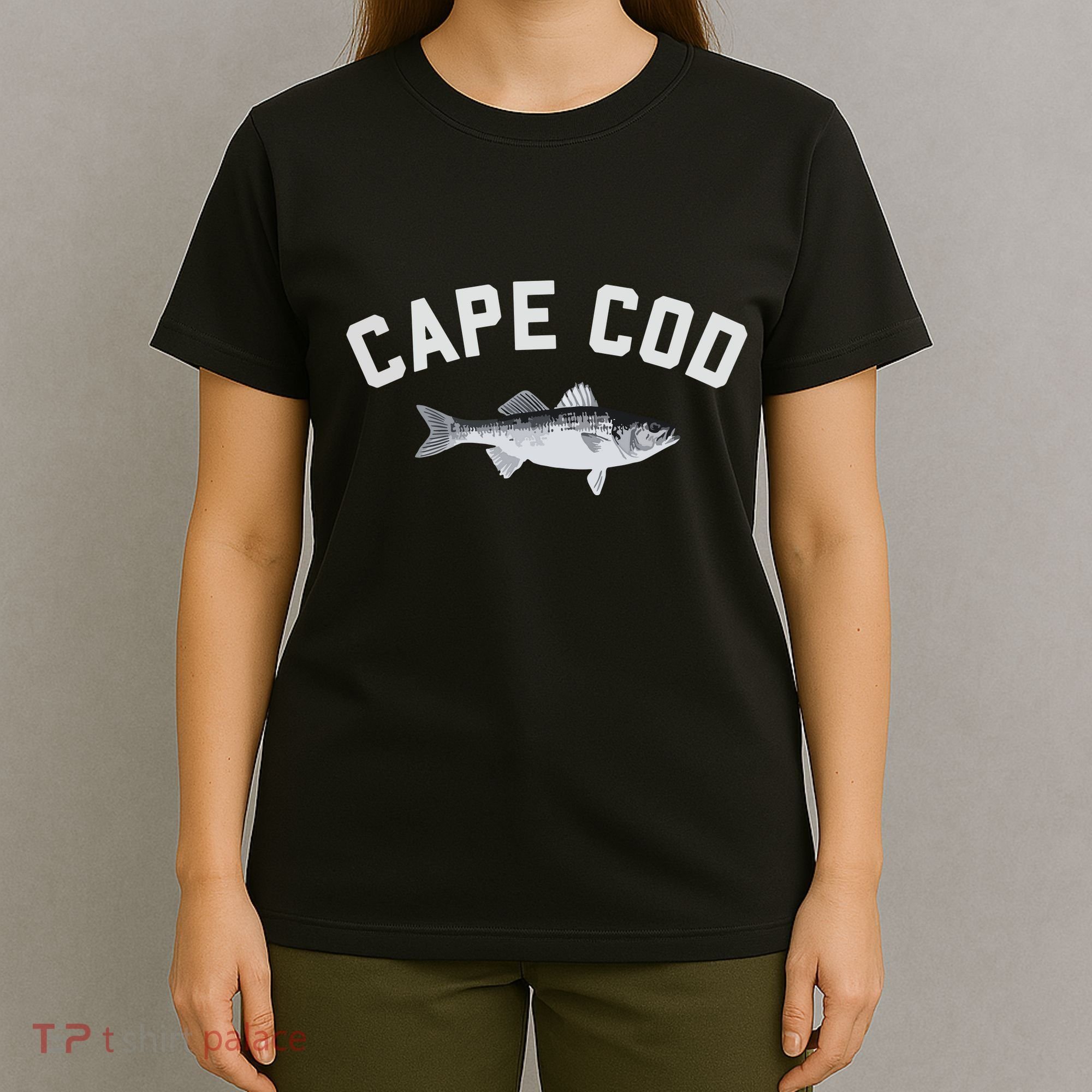 Cape Cod Striper Striped Bass Fun Fishing T-Shirt