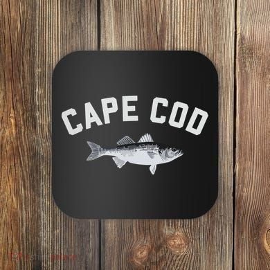 Cape Cod Striper Striped Bass Fun Fishing Coaster