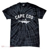 Cape Cod Striper Striped Bass Fun Fishing Tie-Dye T-Shirt thumb 0