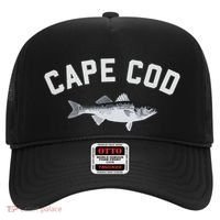 Cape Cod Striper Striped Bass Fun Fishing Hat thumb 0