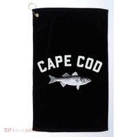 Cape Cod Striper Striped Bass Fun Fishing Golf Towel thumb 0