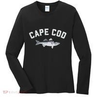 Cape Cod Striper Striped Bass Fun Fishing Women's Long Sleeve Shirt thumb 0