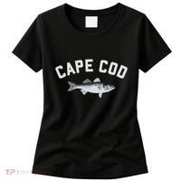 Cape Cod Striper Striped Bass Fun Fishing Women's T-Shirt thumb 0