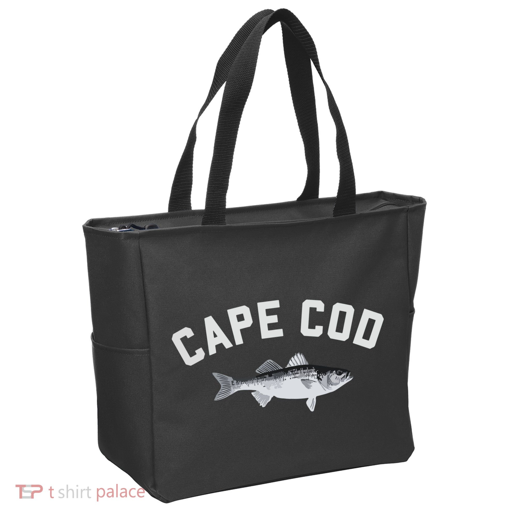 Cape Cod Striper Striped Bass Fun Fishing Tote Bag