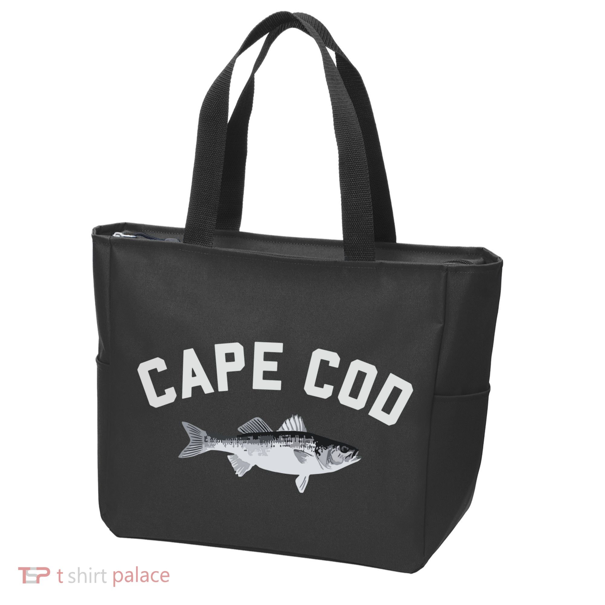 Cape Cod Striper Striped Bass Fun Fishing Tote Bag