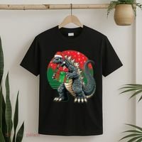 Cool Christmas Santa Japanese Monster Kaiju T-Shirt thumb 2