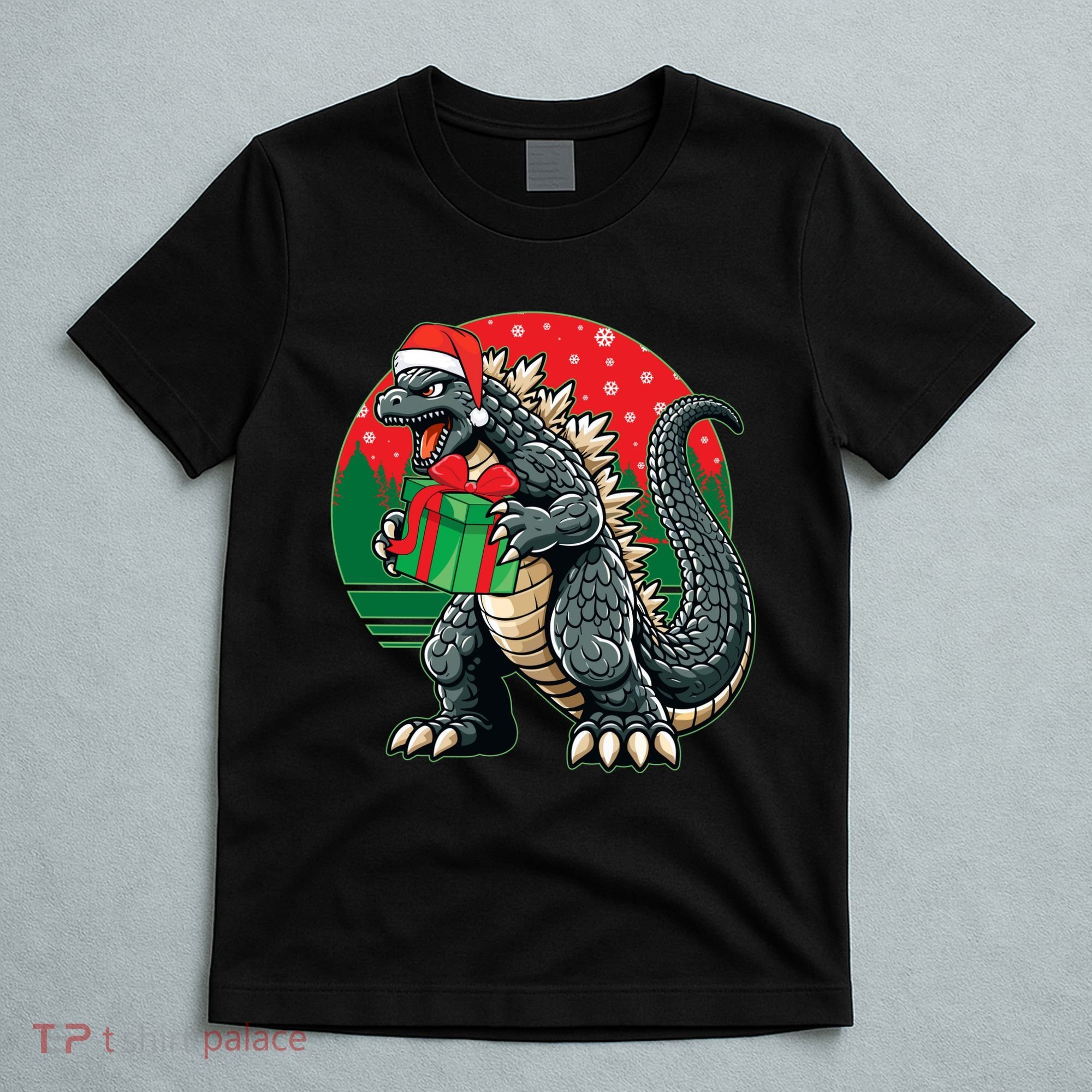 Cool Christmas Santa Japanese Monster Kaiju T-Shirt