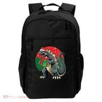 Cool Christmas Santa Japanese Monster Kaiju Backpack thumb 0