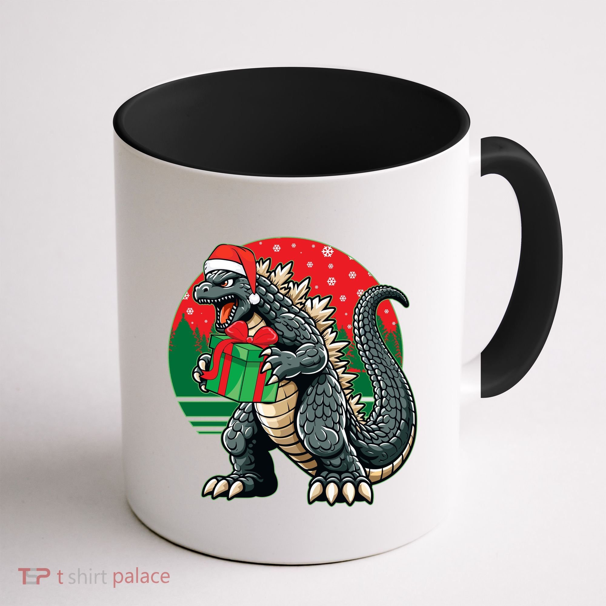 Cool Christmas Santa Japanese Monster Kaiju Coffee Mug