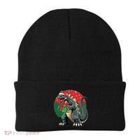 Cool Christmas Santa Japanese Monster Kaiju Beanie thumb 0