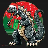 Cool Christmas Santa Japanese Monster Kaiju Coaster thumb 2