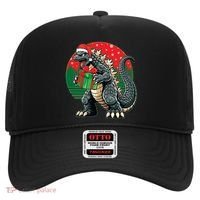 Cool Christmas Santa Japanese Monster Kaiju Hat thumb 0