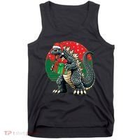Cool Christmas Santa Japanese Monster Kaiju Tank Top thumb 0