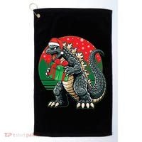 Cool Christmas Santa Japanese Monster Kaiju Golf Towel thumb 0