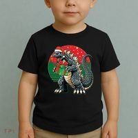 Cool Christmas Santa Japanese Monster Kaiju Toddler T-Shirt thumb 2