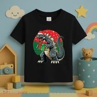 Cool Christmas Santa Japanese Monster Kaiju Toddler T-Shirt thumb 3