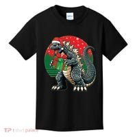 Cool Christmas Santa Japanese Monster Kaiju Kids T-Shirt thumb 0