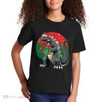 Cool Christmas Santa Japanese Monster Kaiju Kids T-Shirt thumb 2