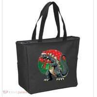 Cool Christmas Santa Japanese Monster Kaiju Tote Bag thumb 2