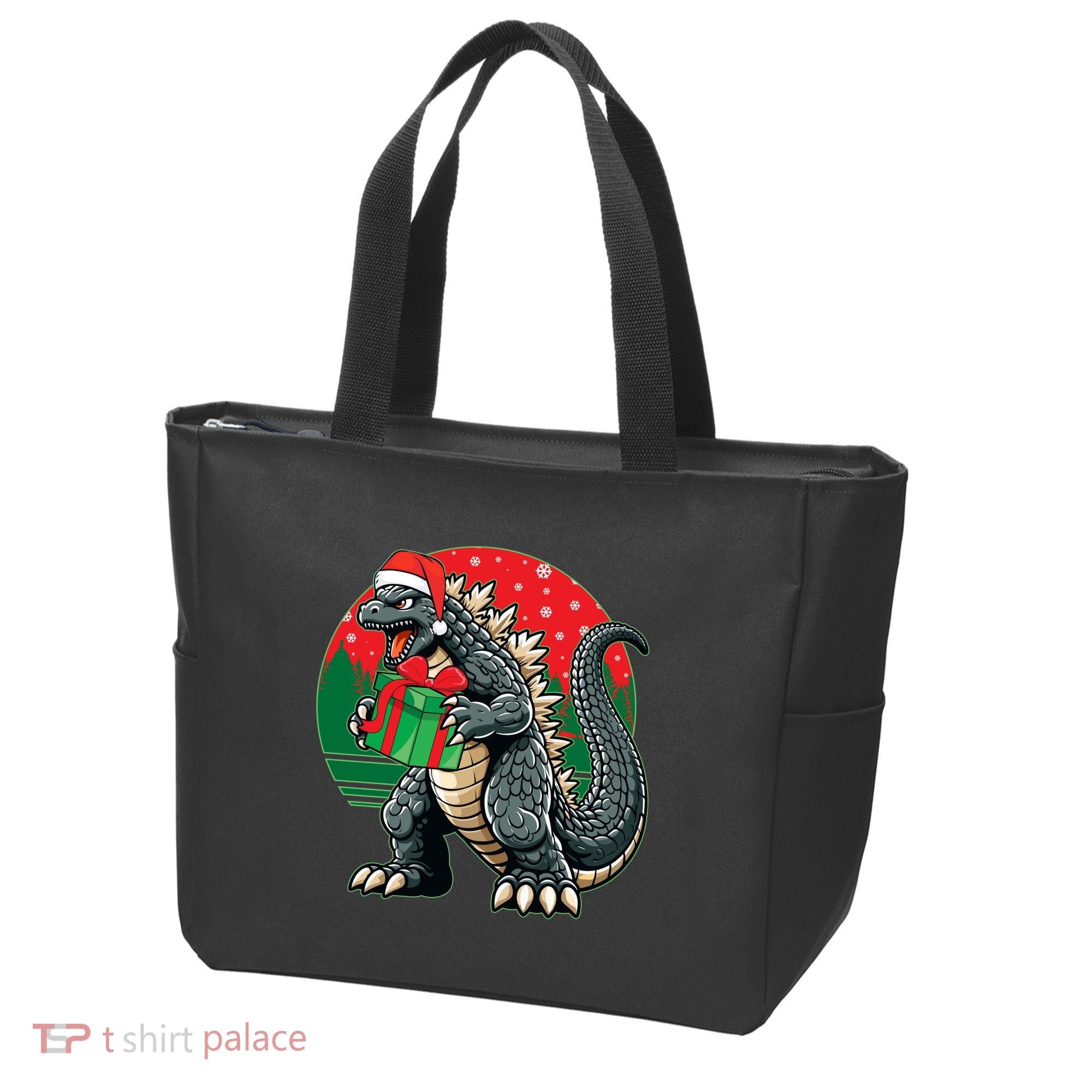 Cool Christmas Santa Japanese Monster Kaiju Tote Bag