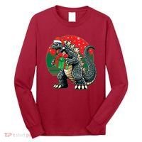 Cool Christmas Santa Japanese Monster Kaiju Long Sleeve Shirt thumb 0