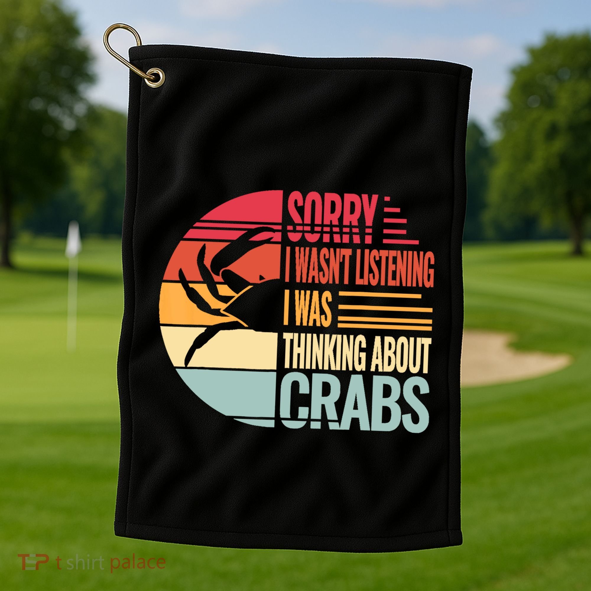Crab Crabmeat Seafood Crabbing Crabs Crabby Golf Towel