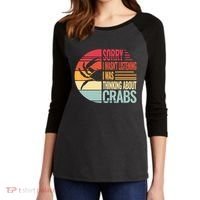 Crab Crabmeat Seafood Crabbing Crabs Crabby Women's Tri-Blend 3/4-Sleeve Raglan Shirt thumb 2