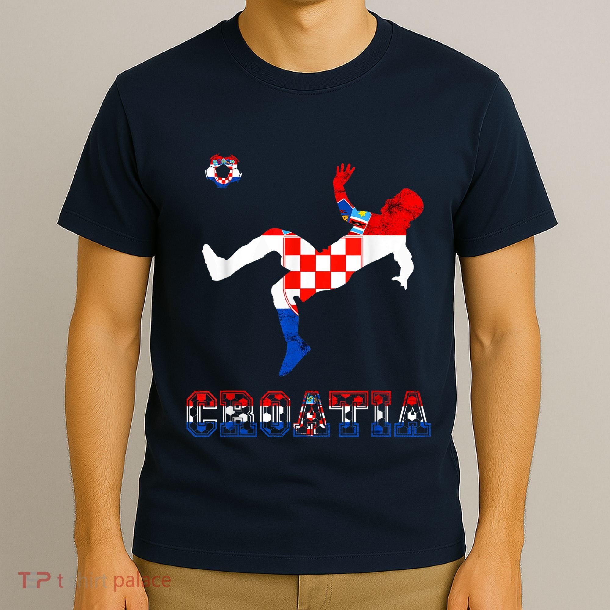 Croatia Croatian Soccer Player Croatian Pride Croatian Flag T-Shirt