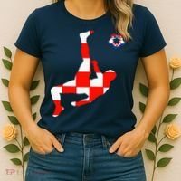 Croatia Croatian Soccer Player Croatian Pride Croatian Flag Women's T-Shirt thumb 2