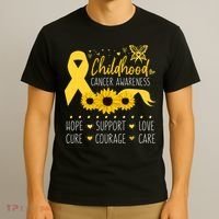 Childhood Cancer Support Family Childhood Cancer Awareness T-Shirt thumb 3