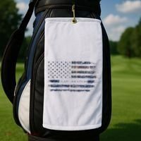 Clan Crichton Scottish Tartan Us Flag Kilt Scotland Golf Towel thumb 2