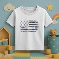 Clan Crichton Scottish Tartan Us Flag Kilt Scotland Toddler T-Shirt thumb 3