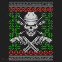Cool Cowboy Skull Ugly Christmas Sweater Beanie thumb 2