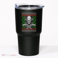 Cool Cowboy Skull Ugly Christmas Sweater Tumbler thumb 0