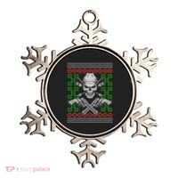 Cool Cowboy Skull Ugly Christmas Sweater Ornament thumb 0