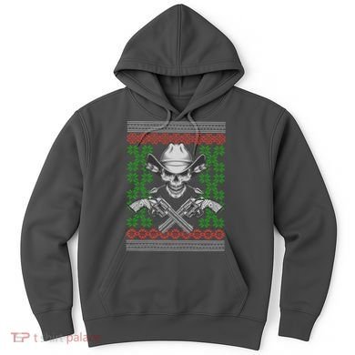 Cool Cowboy Skull Ugly Christmas Sweater Hoodie