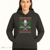 Cool Cowboy Skull Ugly Christmas Sweater Hoodie thumb 5