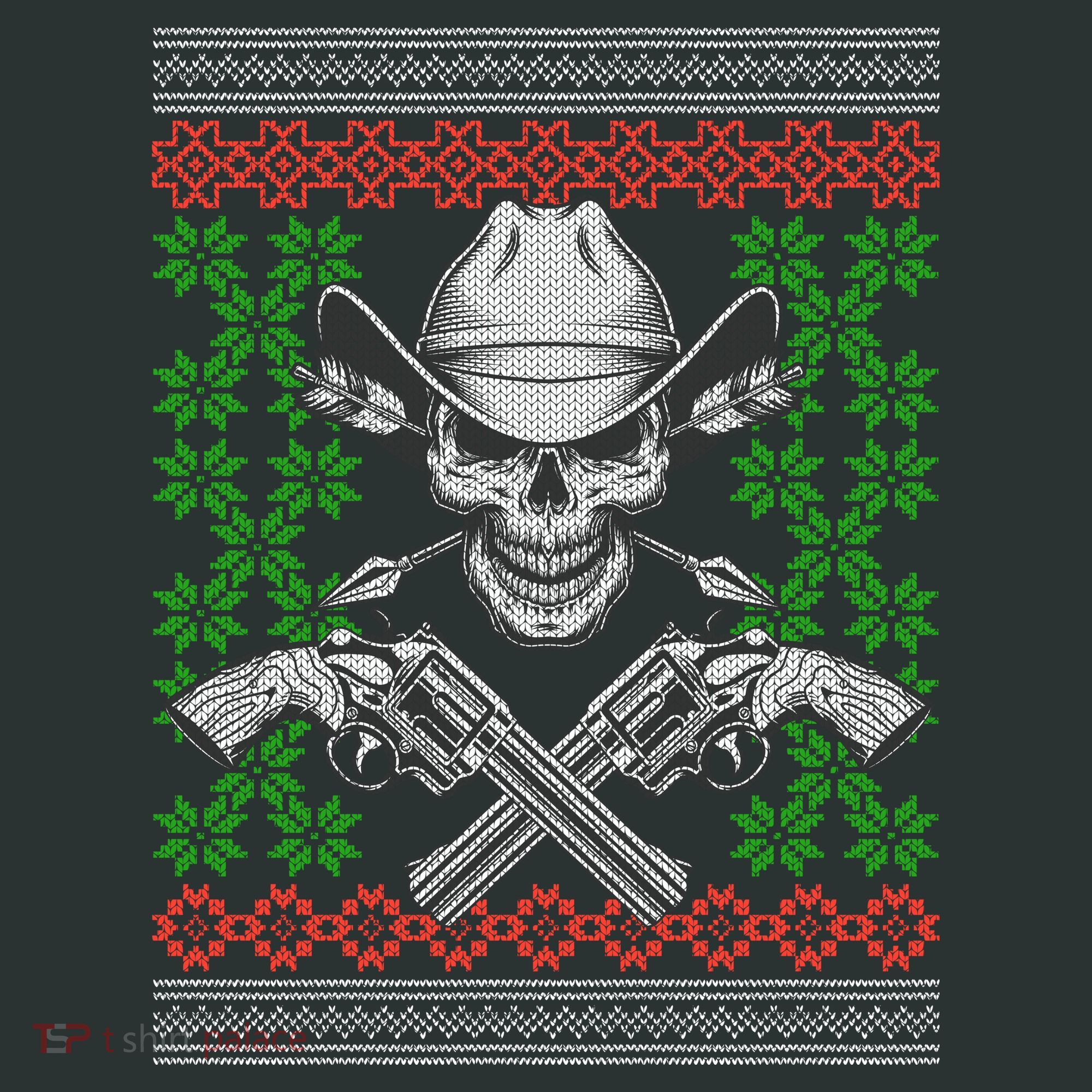 Cool Cowboy Skull Ugly Christmas Sweater Sweatshirt