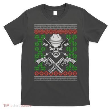 Cool Cowboy Skull Ugly Christmas Sweater T-Shirt