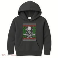 Cool Cowboy Skull Ugly Christmas Sweater Kids Hoodie thumb 0
