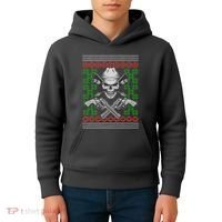 Cool Cowboy Skull Ugly Christmas Sweater Kids Hoodie thumb 4