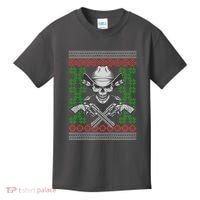 Cool Cowboy Skull Ugly Christmas Sweater Kids T-Shirt thumb 0