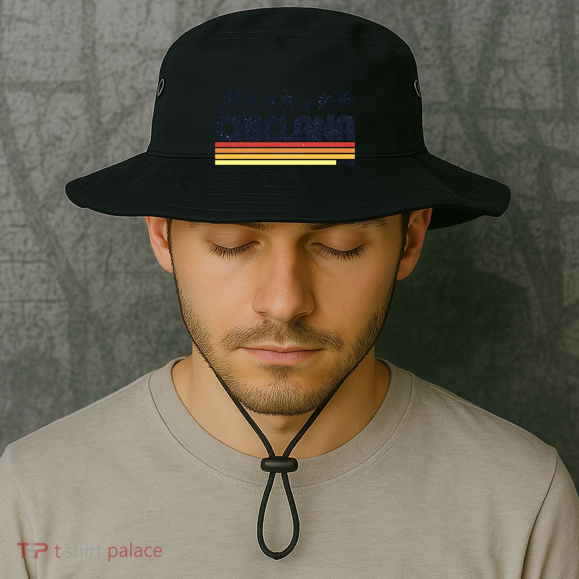 Chiclana Cadiz Spain Retro Tourism Cool Gift Bucket Hat