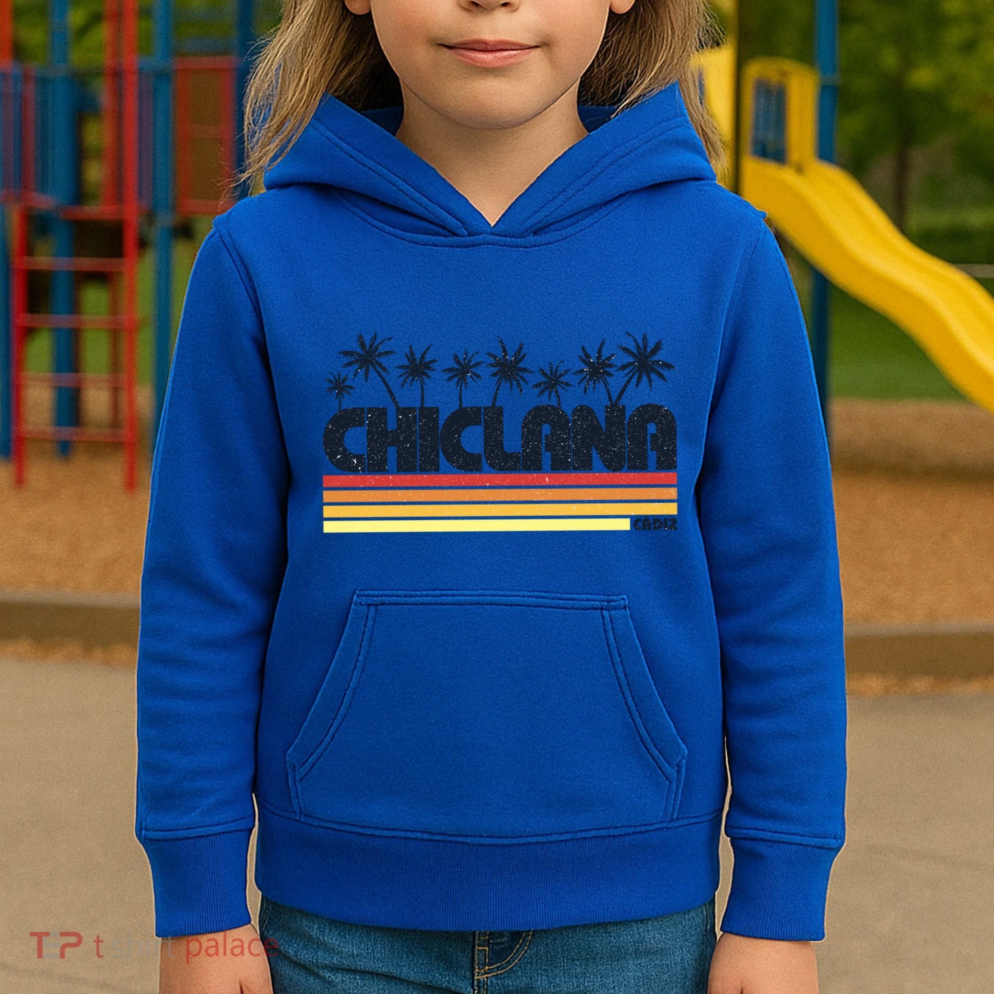 Chiclana Cadiz Spain Retro Tourism Cool Gift Kids Hoodie