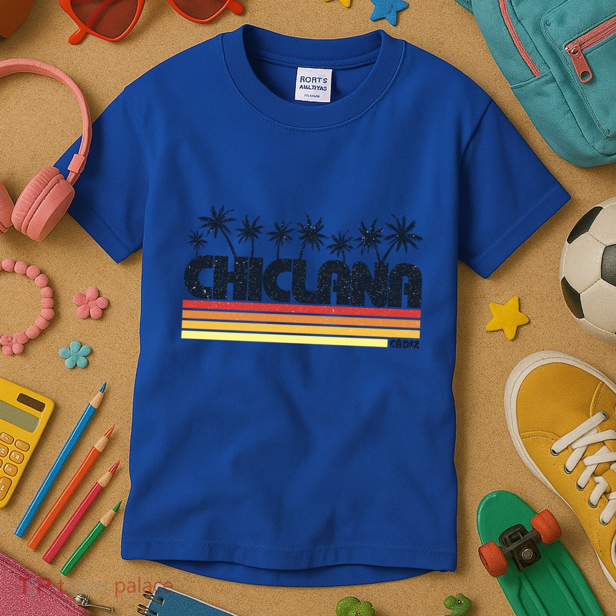Chiclana Cadiz Spain Retro Tourism Cool Gift Kids T-Shirt