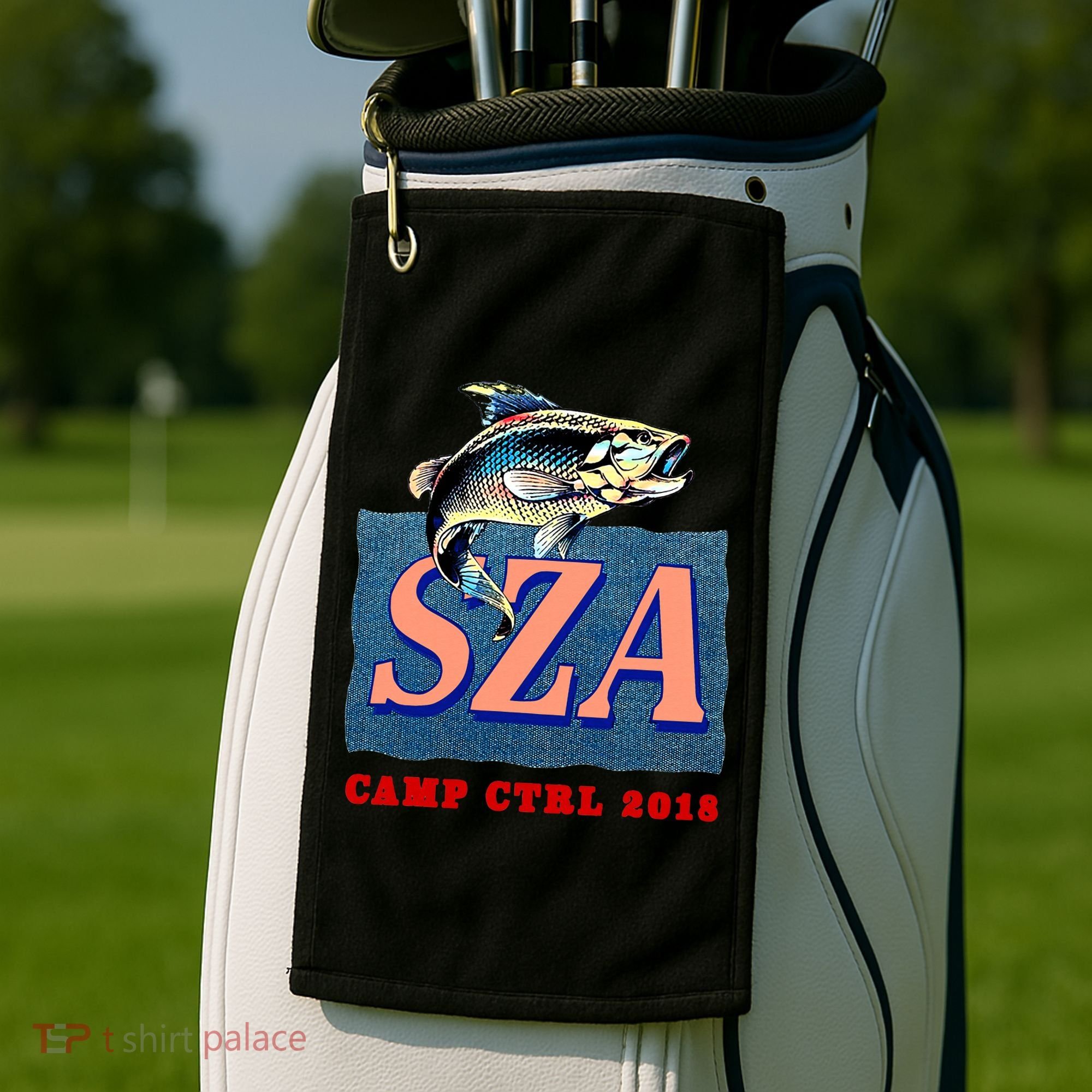 Camp Ctrl SZA fishing Golf Towel