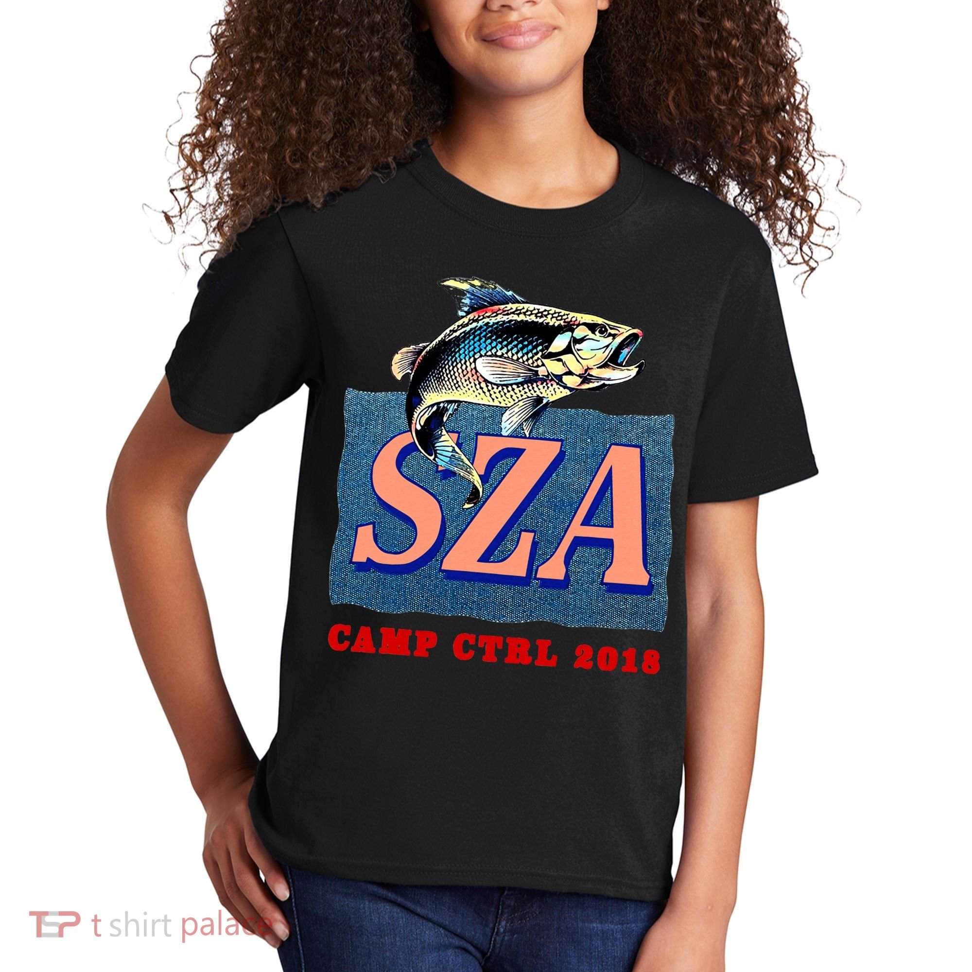 Camp Ctrl SZA fishing Kids T-Shirt