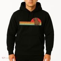 Capybara Chest Sunset Retro Capy Rodent Women Hoodie thumb 2