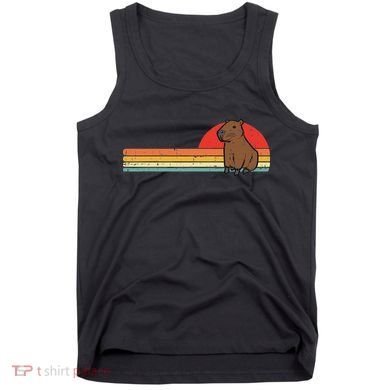 Capybara Chest Sunset Retro Capy Rodent Women Tank Top