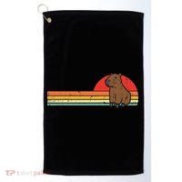 Capybara Chest Sunset Retro Capy Rodent Women Golf Towel thumb 0